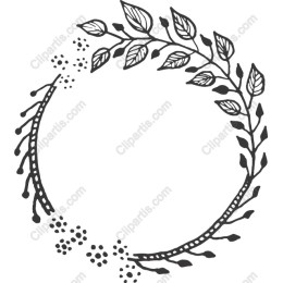 Hand-Drawn Floral Wreath