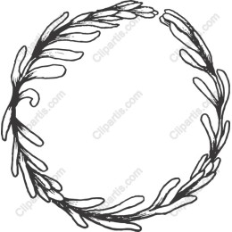 Elegant Hand-Drawn Wreath