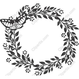 Floral Butterfly Wreath