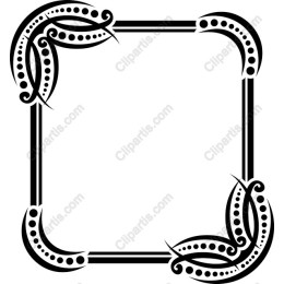 Elegant Black and White Decorative Frame