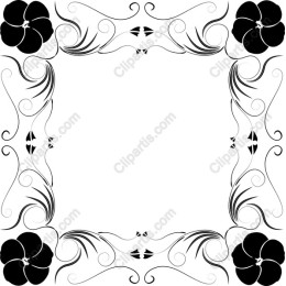 Elegant Black Floral Frame