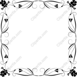 Elegant Black Floral Frame