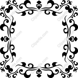 Elegant Black Flourish Frame