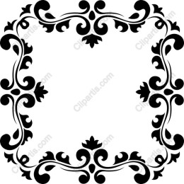 Elegant Black and White Decorative Frame