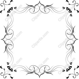 Black Floral Decorative Frame