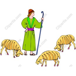 Shepherd and Flock Whimsical