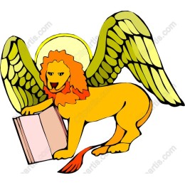 Winged Lion with Book