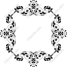 Black and White Ornamental Frame