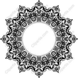 Elegant Black and White Mandala Decorative Frame
