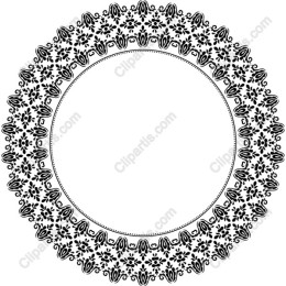 Black Floral Mandala Frame