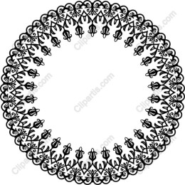 Ornate Floral Circular Frame