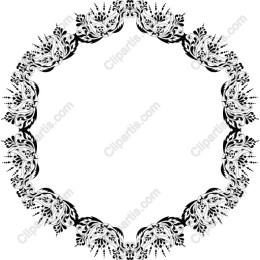 Elegant Black and White Floral Frame