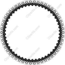 Ornate Circular Frame - Elegant