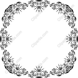 Elegant Black and White Ornate Border