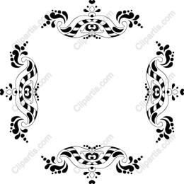 Elegant Black and White Decorative Frame