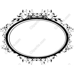 Ornate Floral Frame in Black-and-White
