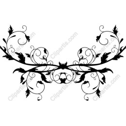 Elegant Floral Ornament Clipart