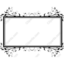 Elegant Black and White Ornate Frame