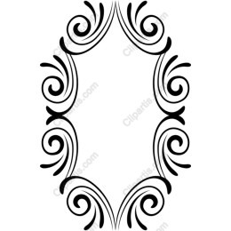 Elegant Black Swirl Decorative Frame