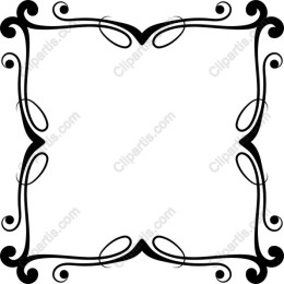Elegant Decorative Frame in Black Outline