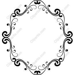 Elegant Black Ornamental Frame