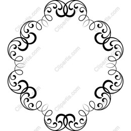 Elegant Black Swirl Decorative Frame
