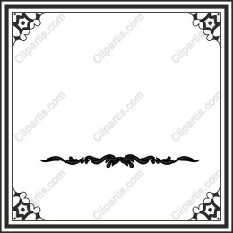 Elegant Ornate Frame in Black and White