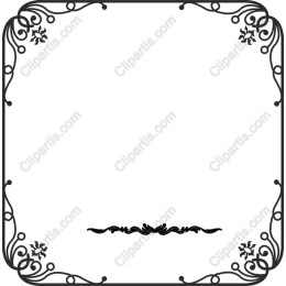 Elegant Ornamental Black Frame