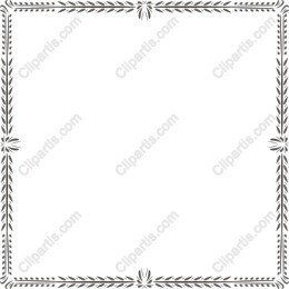 Elegant Decorative Floral Border