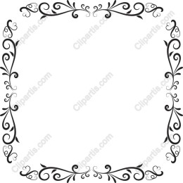 Elegant Black and White Ornamental Frame