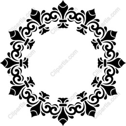 Elegant Circular Floral Ornament