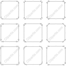 Elegant Decorative Square Frame Set (9 s)