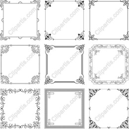 Vintage Decorative Frames Set