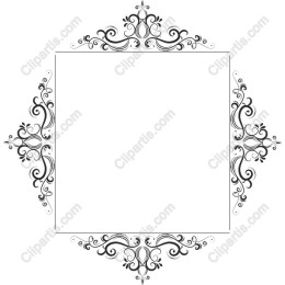 Exquisite Ornate Black and White Frame