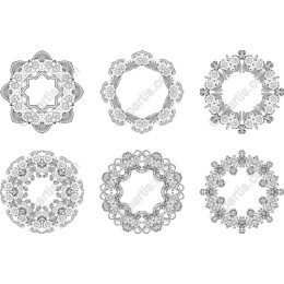 Exquisite Hand-Drawn Floral Frames Set
