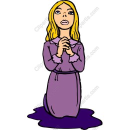 Kneeling Woman in Prayer