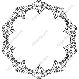 Floral Circular Frame