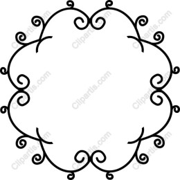 Elegant Decorative Frame with Swirling Curves