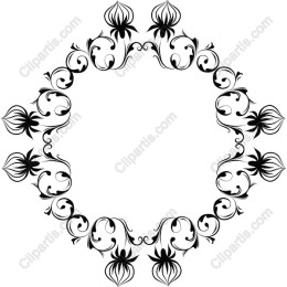 Elegant Circular Floral Frame