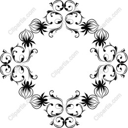Elegant Black Floral Frame