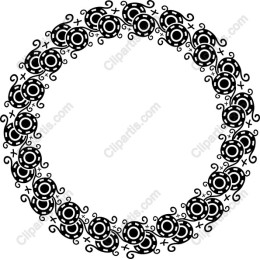 Elegant Black and White Tribal Circle