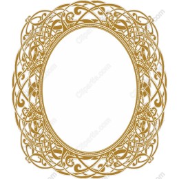 Elegant Gold Vintage Ornamental Frame