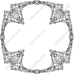 Floral Corner Frame