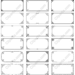 Elegant Ornate Frames Set - 16 Unique