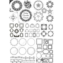 Vintage Decorative Elements Clipart Set
