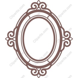 Vintage Ornate Oval Frame Clipart