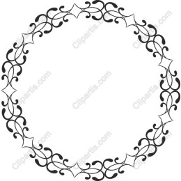 Vintage Floral Circular Frame