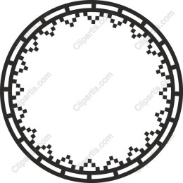 Elegant Circular Geometric Frame