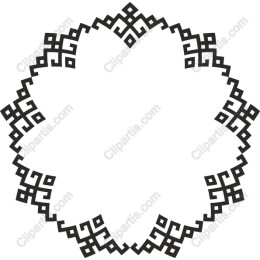 Elegant Geometric Floral Frame