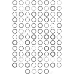 Elegant Circular Clipart Set - 100+ Unique